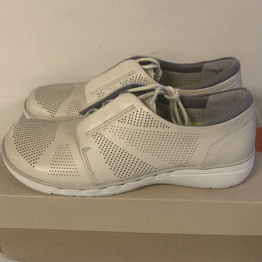 CLARKS Women's Size 5 M Un Voltra Walking Leather Cuir Blanc Shoes - Picture 3 of 8